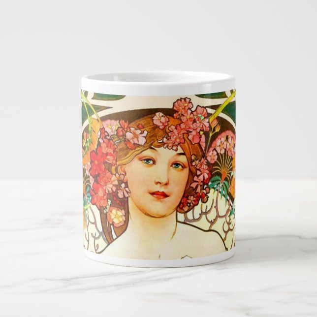 Grande Tasse Alphonse Mucha Art Nouveau Daydream (Devant)