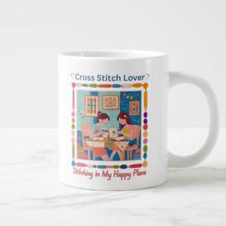 Grande Tasse Amateur de point de croix - Broderie dans mon havr