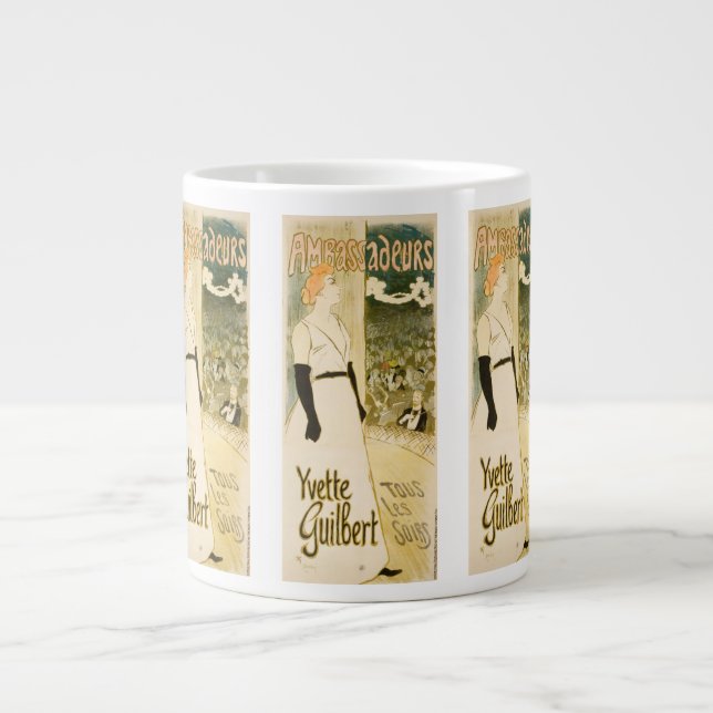 Grande Tasse Ambassadeurs Yvette Guilbert par Theophile Steinle (Devant)