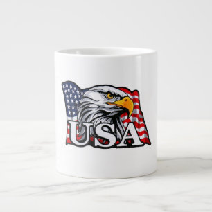 Grande Tasse American Bald Eagle with USA Drapeau - Patriotique