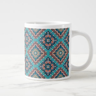 Grande Tasse Amérindiens Navajo Mosaic Motif