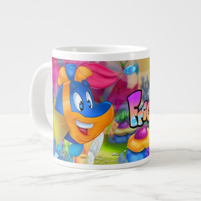 Grande Tasse AmiPoisson caricature de poisson gros mug (Devant gauche)