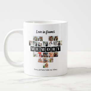 Grande Tasse Amour en Cadres Cœur 20 Collage Photo Romantique