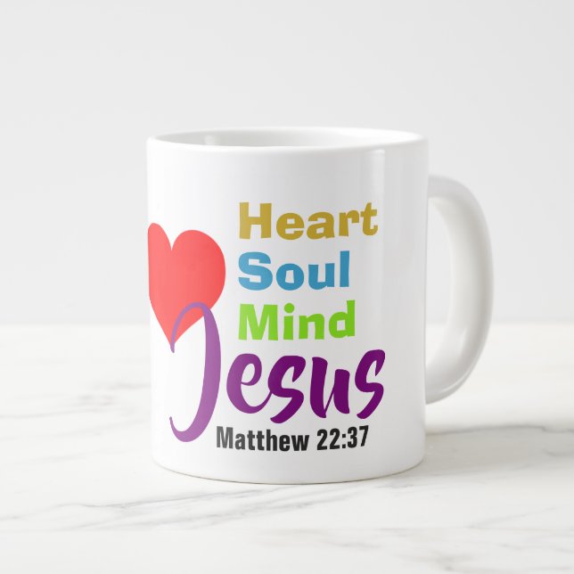 Grande Tasse Amour Jésus - Jumbo Mug (Devant droit)