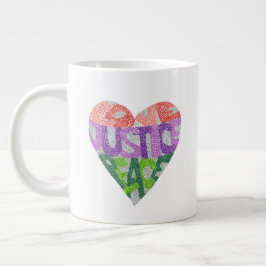 Grande Tasse Amour, justice, paix - Jumbo Mug
