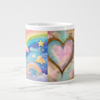 Grande Tasse Amour radiant : Coupes de fusion coeur et arc-en-c