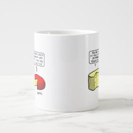 Grande Tasse Amoureux du fromage amusant Cartoon Art Turophiles