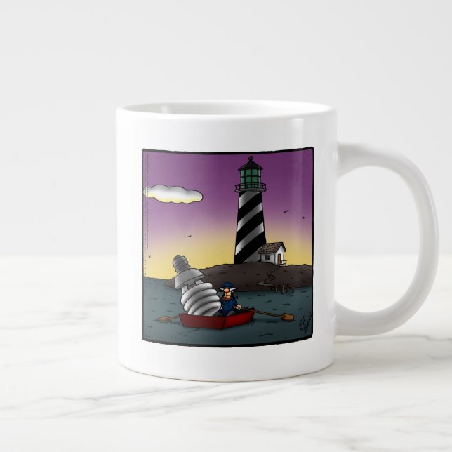Grande Tasse Amusant phare Humour café Mug (Droite)