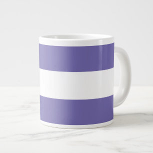 Grande Tasse Amusant Sporty Colorful Purple Blanc Stripes De Co
