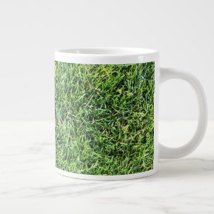 Grande Tasse Amusante herbe verte vraie texture photo motif pla
