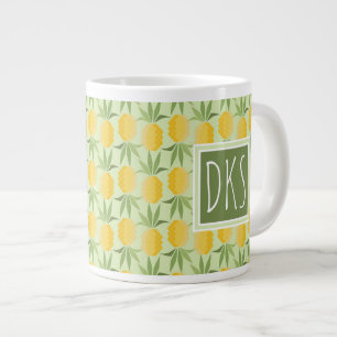 Grande Tasse Ananas rétro Monogramme
