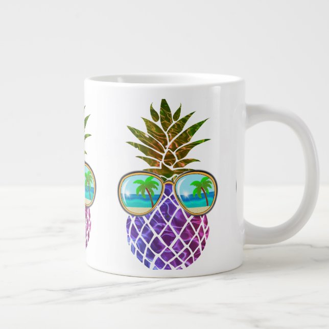 Grande Tasse Ananas rose pourpre tropical (Droite)