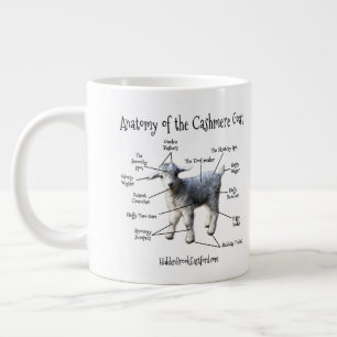 Grande Tasse Anatomie de la chèvre cachemire - Mug Jumbo