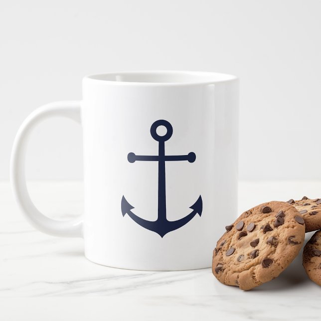 Grande Tasse Ancre bleu marine moderne (Créateur téléchargé)