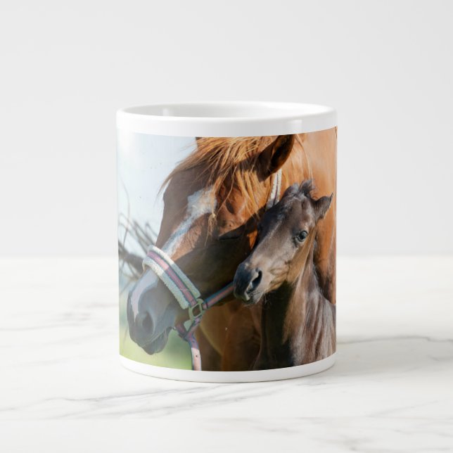 Grande Tasse Animaux de bébés cutest | Black Foy avec maman (Devant)