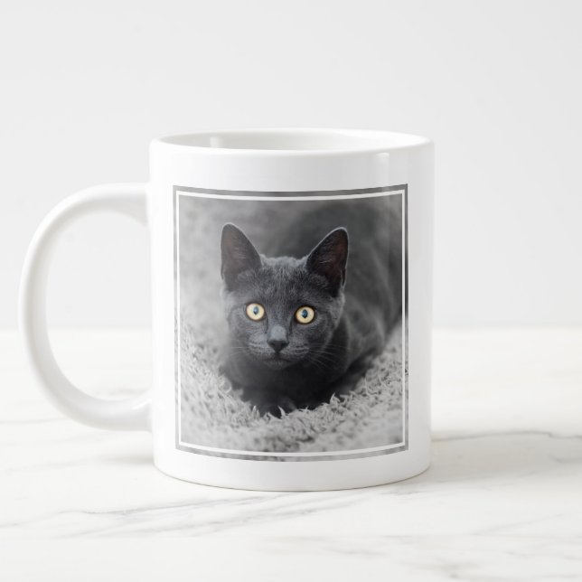Grande Tasse Animaux de bébés cutest | Chat gris (Gauche)