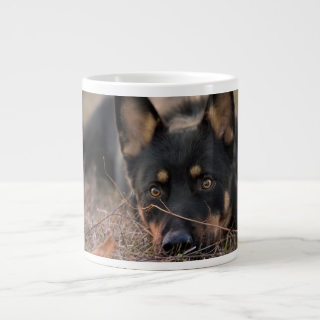 Grande Tasse Animaux de bébés cutest | Chiot berger allemand (Devant)