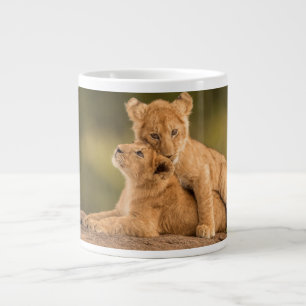 Grande Tasse Animaux de bébés cutest Deux Lions Cubs
