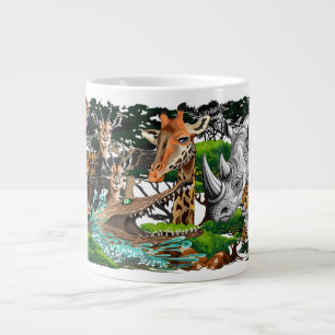 Grande Tasse Animaux sauvages de la Savane africaine