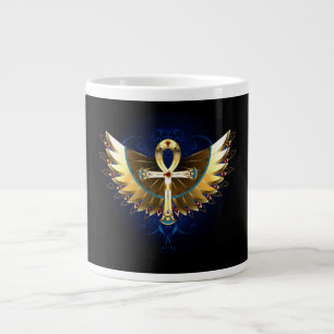 Grande Tasse Ankh or avec ailes
