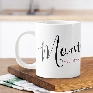 Grande Tasse Année de création personnalisée pour maman