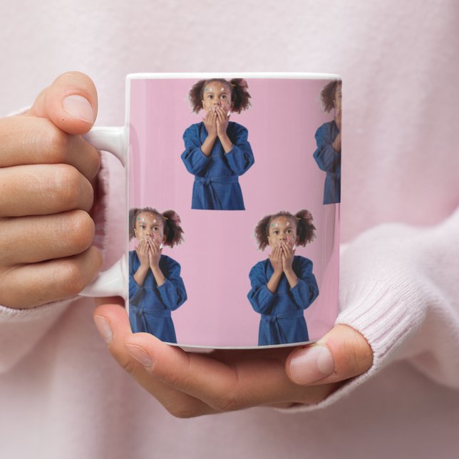 Grande Tasse Anniversaire de enfant de Collage de photos en ros (Créateur téléchargé)