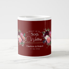 Grande Tasse Anniversaire Mariage personnalisé du 50e couple ro