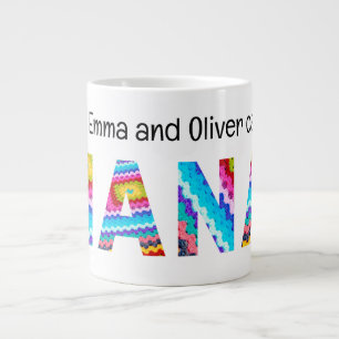 Grande Tasse Appelez-Moi Nana Crochet Lettres Noms Enfants
