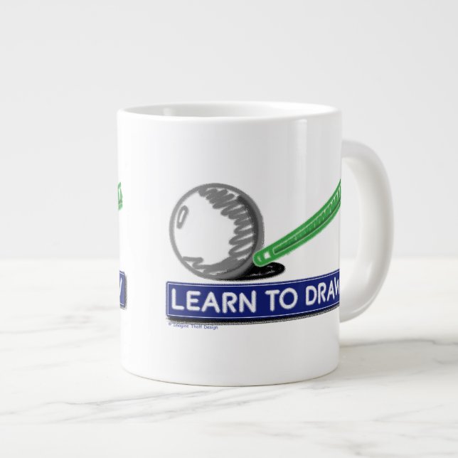 Grande Tasse Apprendre à dessiner (Devant droit)