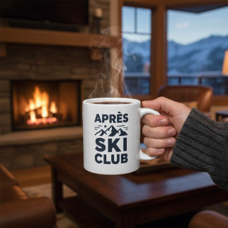 Grande Tasse Apres Ski Club Mountain Logo - Custom Mens Winter 