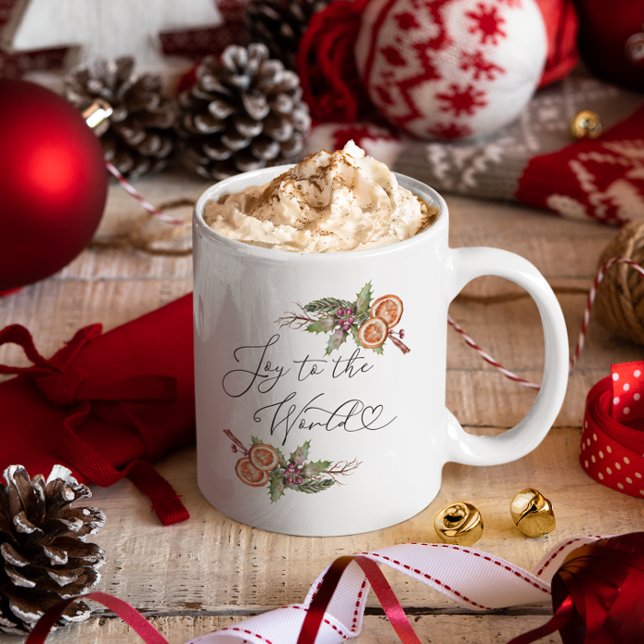 Grande Tasse Aquarelle botanique de Noël (Créateur téléchargé)