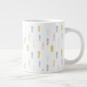 Grande Tasse Aquarelle douce Chevron Motif
