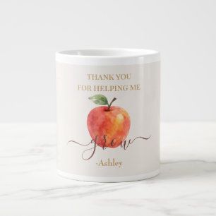 Grande Tasse Aquarelle Enseignant Apple - Cadeau Merci