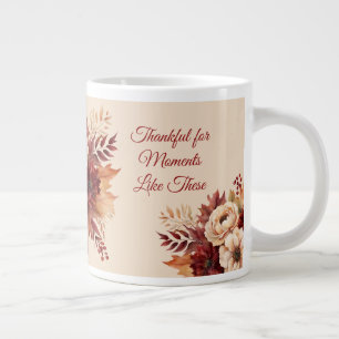 Grande Tasse Aquarelle Fleurs de chute -