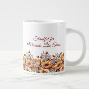 Grande Tasse Aquarelle Fleurs de chute -