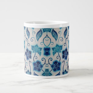 Grande Tasse Aquarelle Jardin Batik avec Mug de spécialités Ble