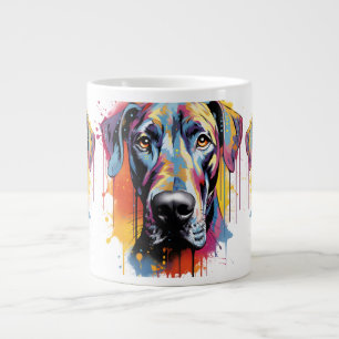Grande Tasse Aquarelle Rainbow Great Dane