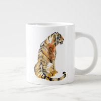 Aquarelle Tiger assis