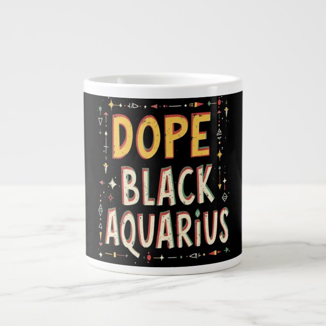 Grande Tasse Aquarius noir (Devant)