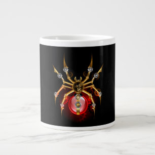 Grande Tasse Araignée en vapeur noire