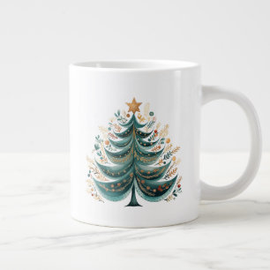 Grande Tasse Arbre à pin d'hiver Café de Noël Mug