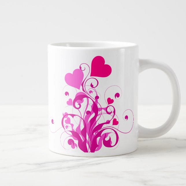 Grande Tasse Arbre Coeurs d'amour-25053 (Droite)