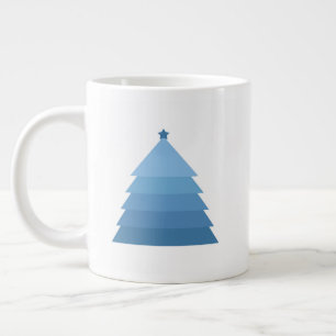 Grande Tasse Arbre de Noël bleu Mug de café géant