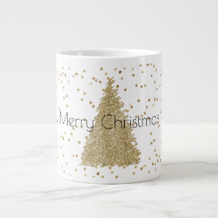 Grande Tasse Arbre de Noël étincelant Parties scintillant d'or 