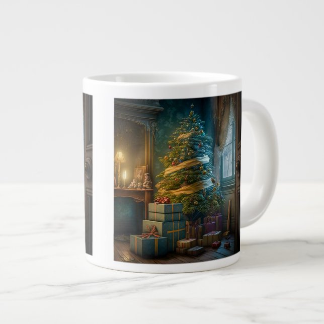 Grande Tasse Arbre de Noël intérieur Jumbo Mug (Devant droit)