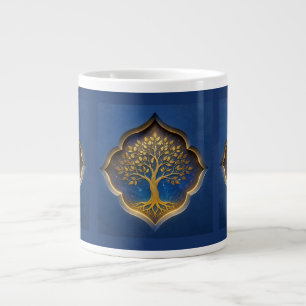 Grande Tasse Arbre doré dans un cadre céleste cadeau