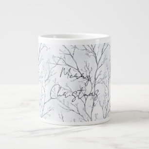Grande Tasse Arbres d'hiver en argent Noël