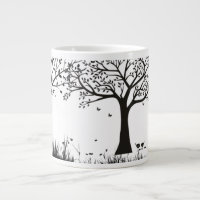 Arbres noirs sur un Arrière - plan blanc