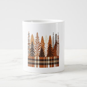 Grande Tasse Arbres rustiques en bois et Mug de café plaqué