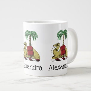 Grande Tasse Armoiries en couleur héraldique de palmier